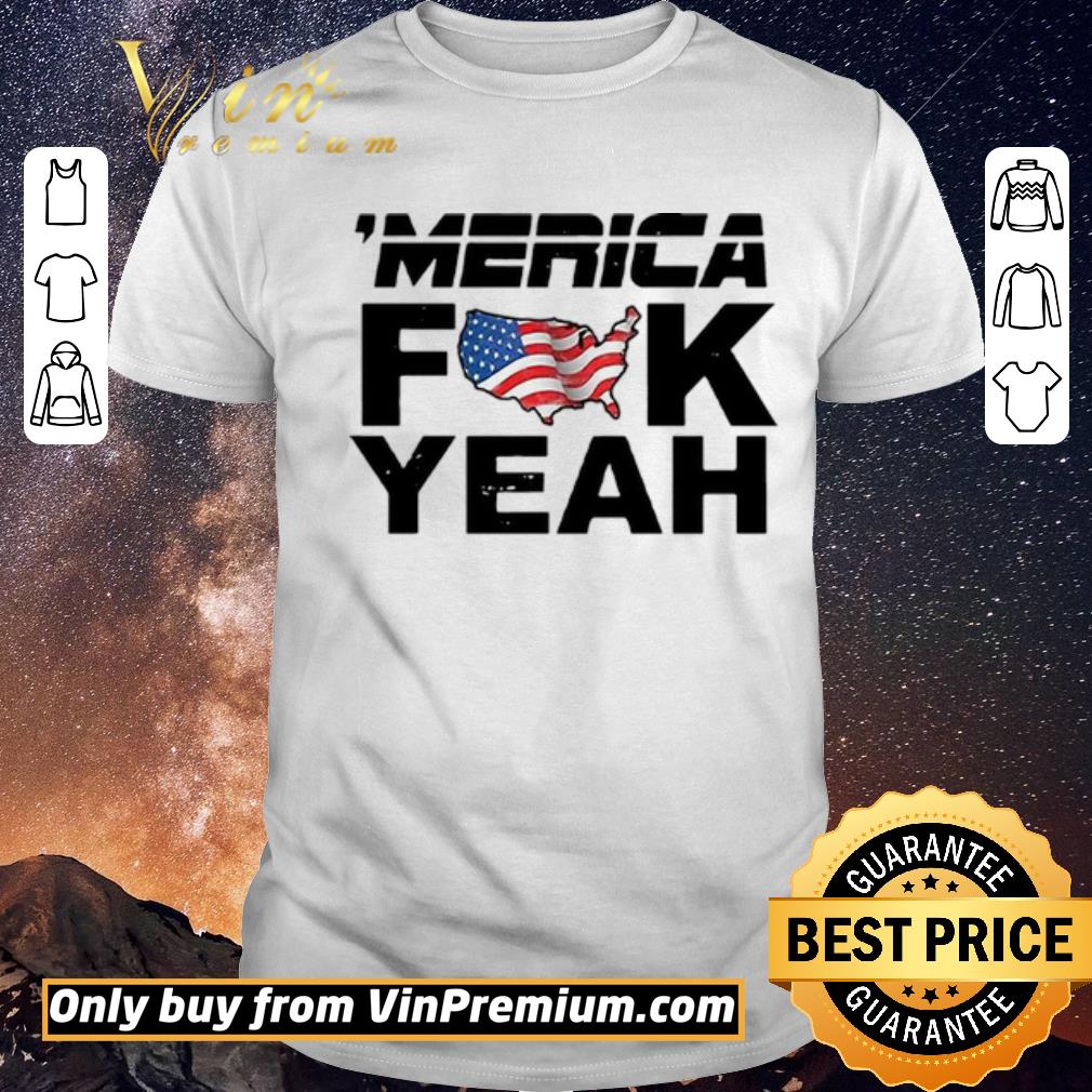 Awesome Merica Fuck Yeah American Flag Map shirt sweater