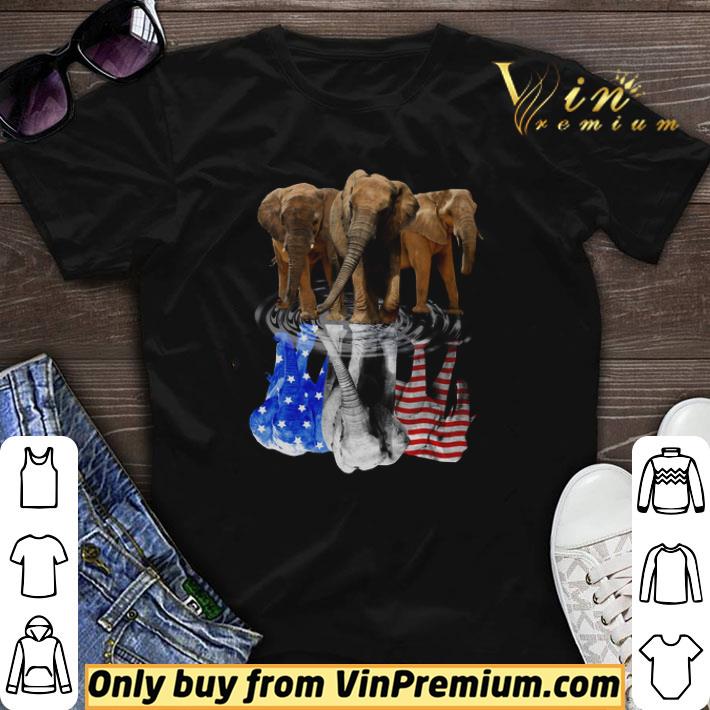 Elephants Water Elephant's American Flag Happy 4th Of July shirt sweater