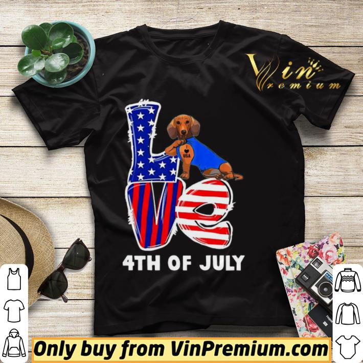 8119cf7b dachshund dog tattoo i love usa 4th of july shirt sweater 4 - Dachshund Dog Tattoo I Love USA 4th Of July shirt sweater