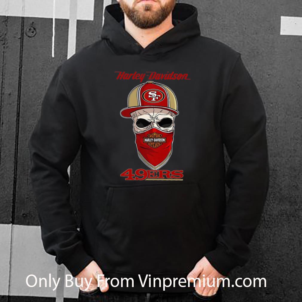 8d3d9e7a awesome skull mask harley davidson san francisco 49ers shirt 4 - Awesome Skull Mask Harley Davidson San Francisco 49ers shirt