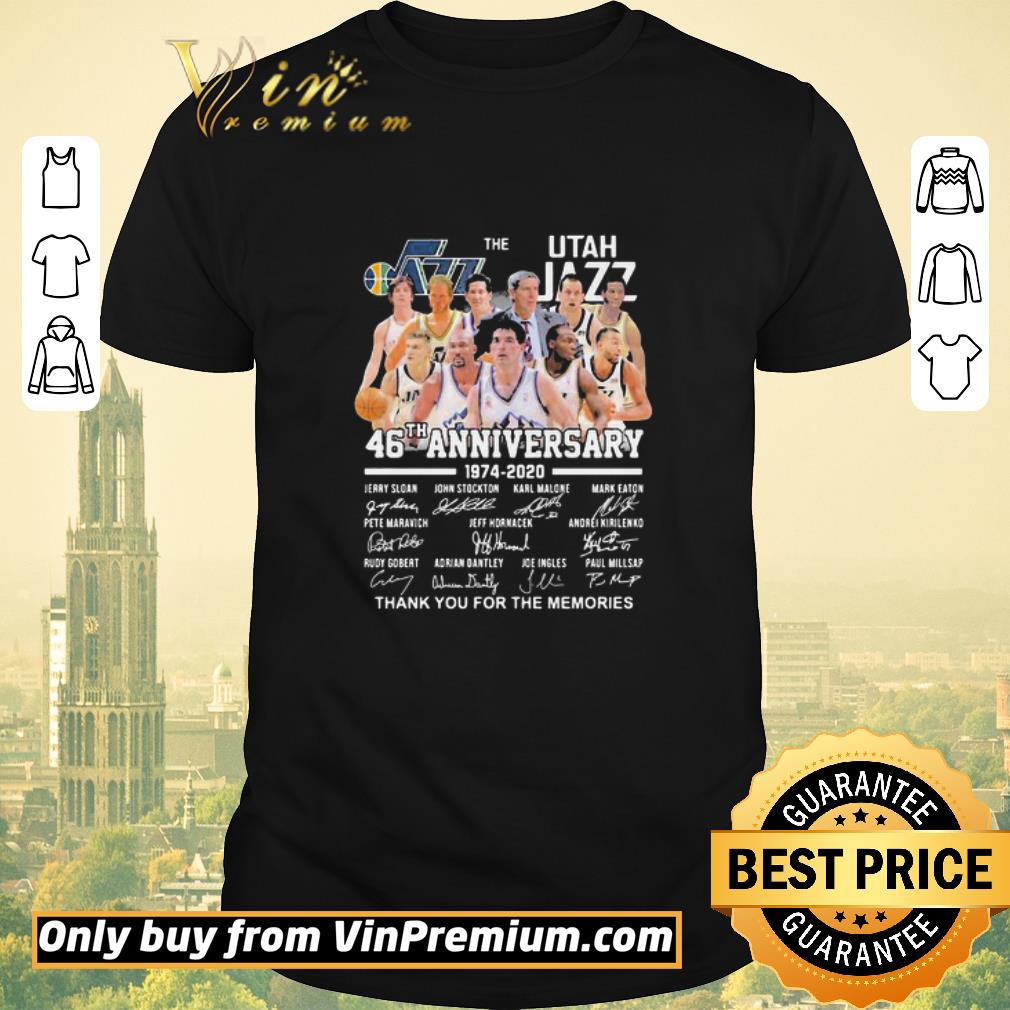Premium The Utah Jazz 46th Anniversary 1974–2020 Signatures shirt