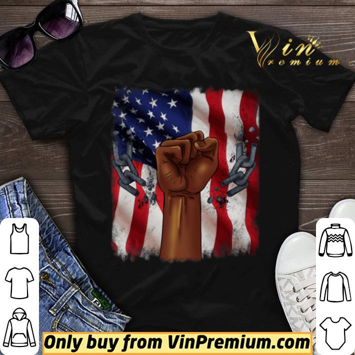 American flag The fist broken chain shirt sweater