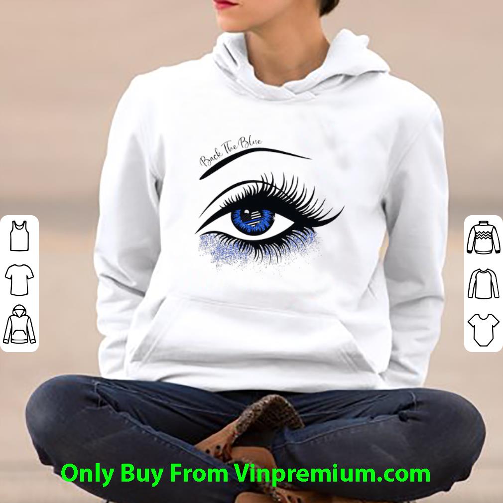 9579bc93 great eye back the blue thin blue line flag shirt 4 - Great Eye Back The Blue Thin Blue Line Flag shirt