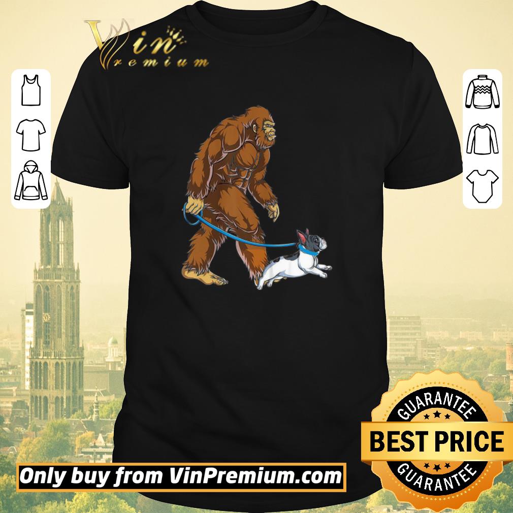 Funny Bigfoot Sasquatch Walking French Bulldog shirt sweater