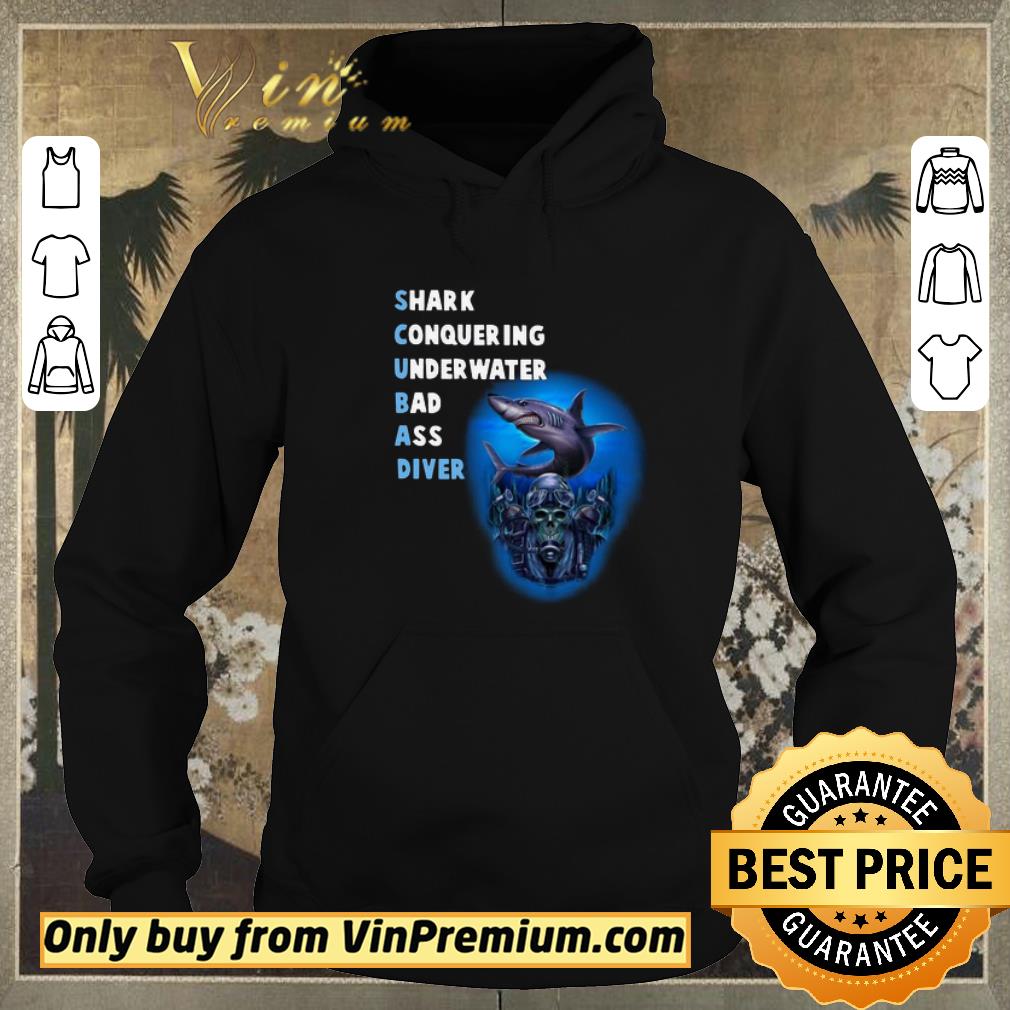 9f0326ed funny quality scuba shark conquering underwater badass diver shirt sweater 4 - Funny Quality Scuba Shark Conquering Underwater Badass Diver shirt sweater