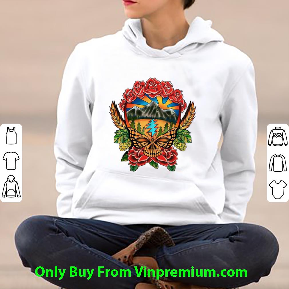 a0105abe awesome floral skull grateful dead shirt 4 - Awesome Floral Skull Grateful Dead shirt