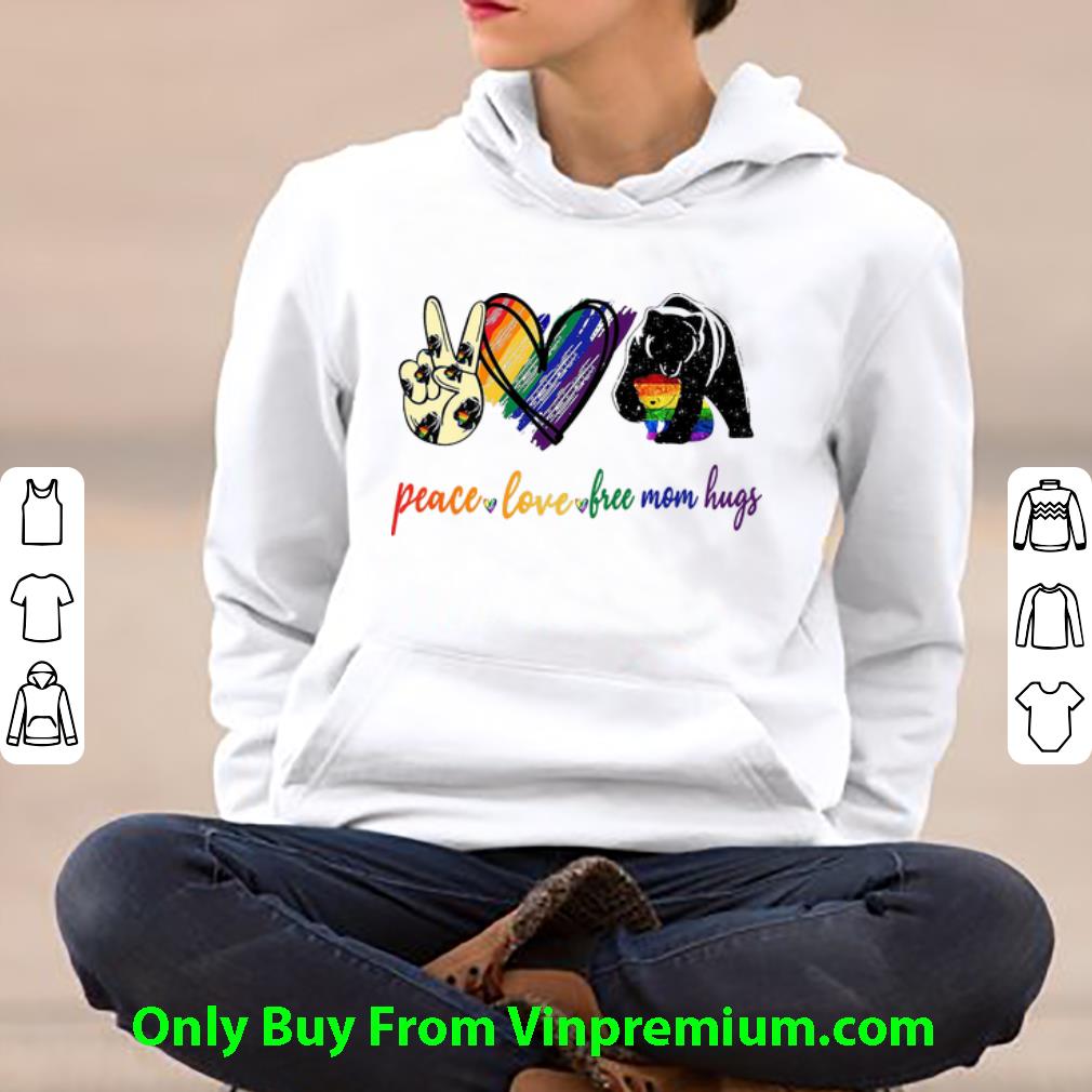 a72817eb great bear lgbt mom peace love free mom hugs shirt 4 - Great Bear LGBT Mom Peace Love Free Mom Hugs shirt