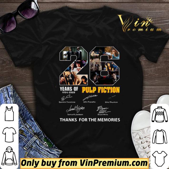 22 Years Of 1994 2020 Pulp Fiction Thank You For The Memories Signatures shirt sweater