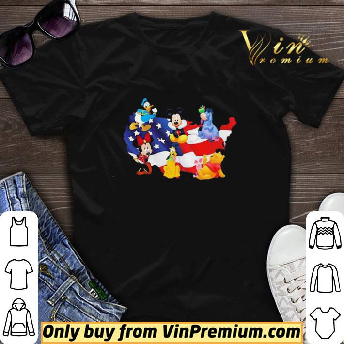 America Donald Duck Pluto Pooh Eeyore Mickey and Minnie Mouse shirt sweater