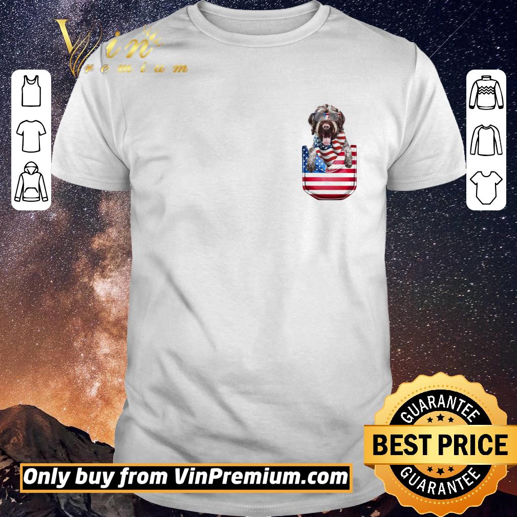 Nice German Wirehaired Pointer In Pocket 4th Of July Independence Day shirt sweater