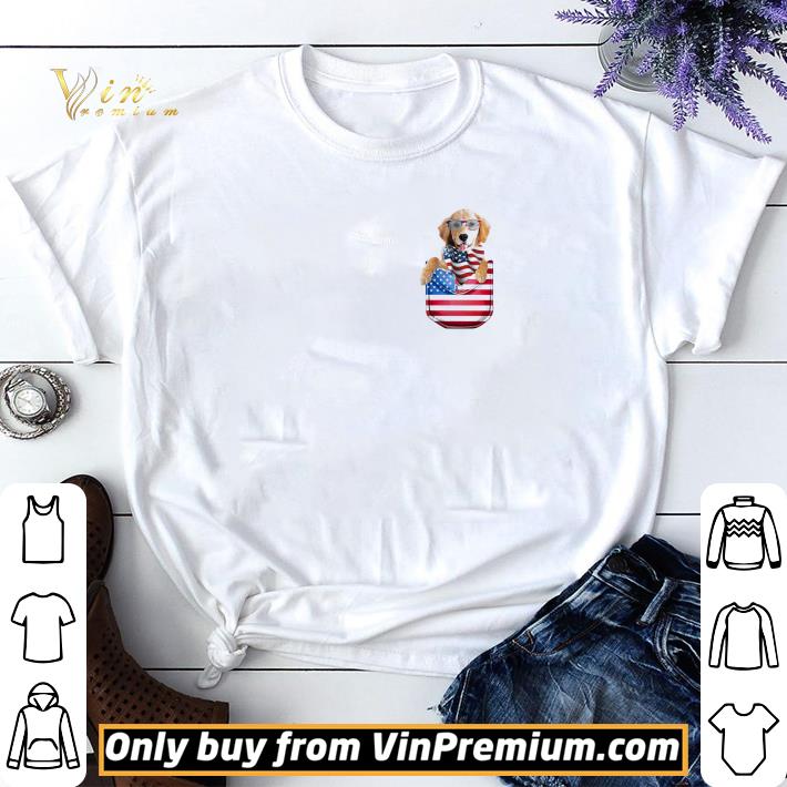 Golden Retriever In Pocket 4th Of July Independence Day shirt sweater
