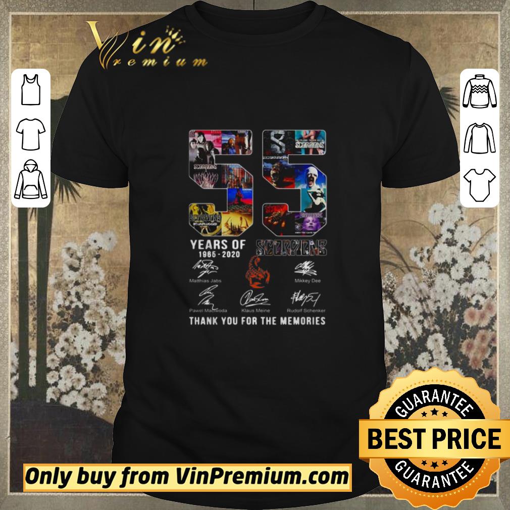 Original Scorpions Hard Rock Band 55th Years Of 1965-2020 Name Member Signature shirt sweater