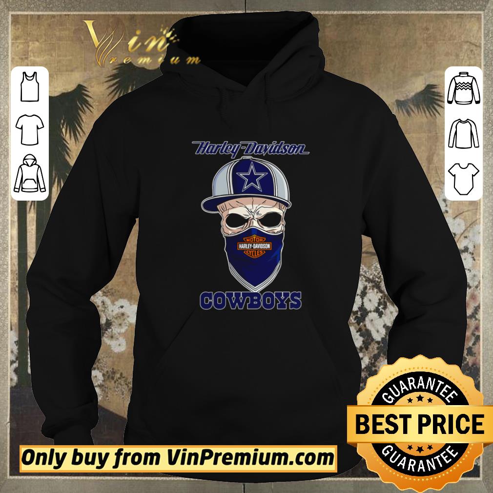 ad78a8a4 funny dallas cowboys skull wearing harley davidson cycles mask shirt sweater 4 - Funny Dallas Cowboys skull wearing Harley-Davidson Cycles mask shirt sweater