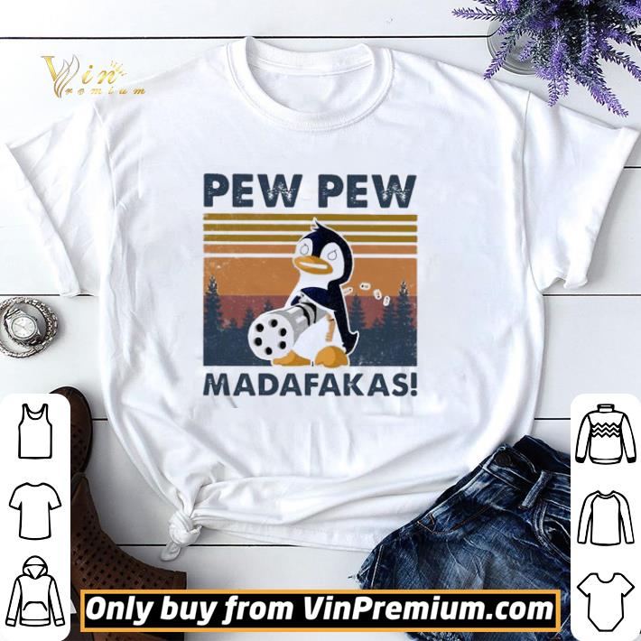Penguin mafia pew pew Madafakas vintage shirt sweater