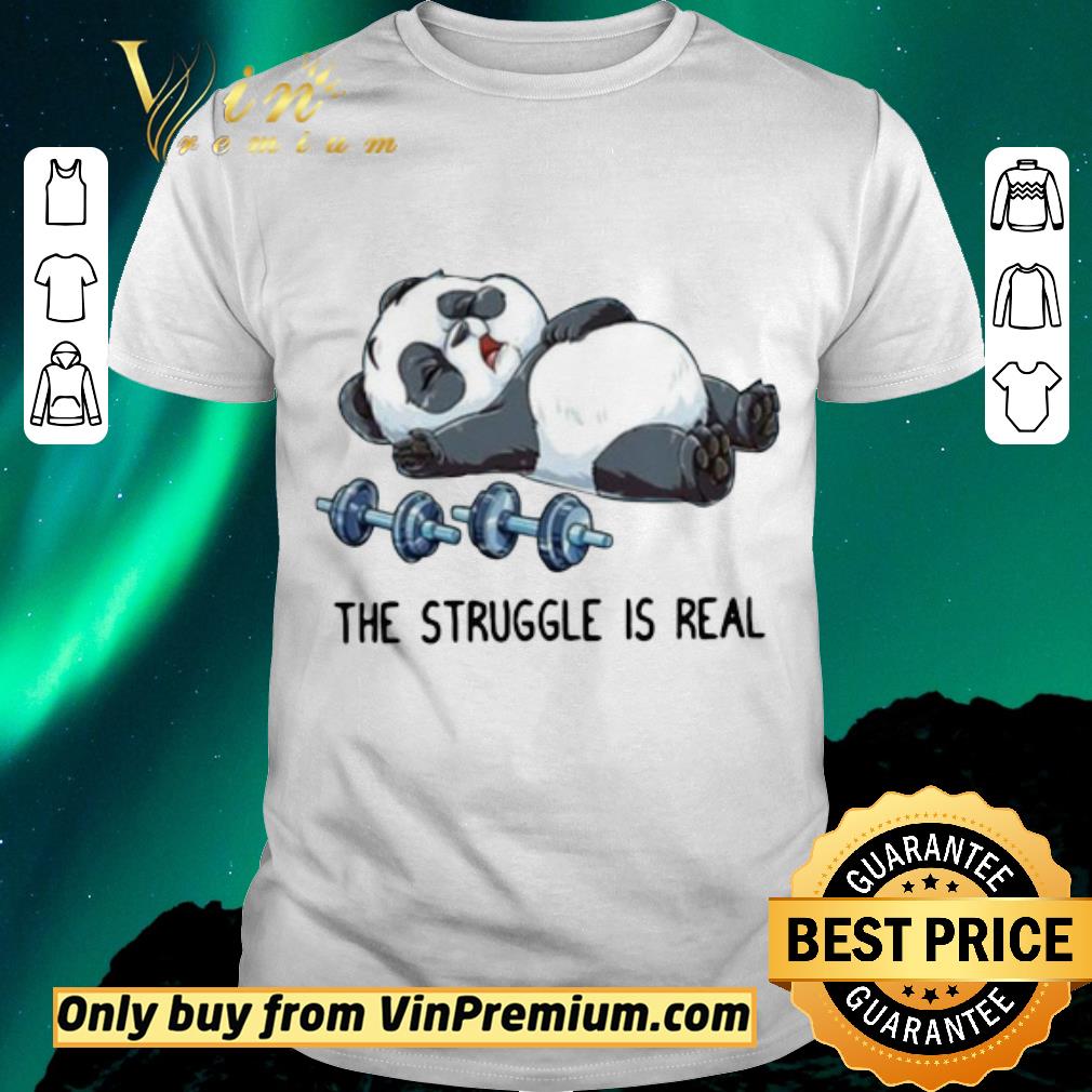 Awesome Panda The Struggle Is Real Bear Deadlift Funny Gym shirt sweater