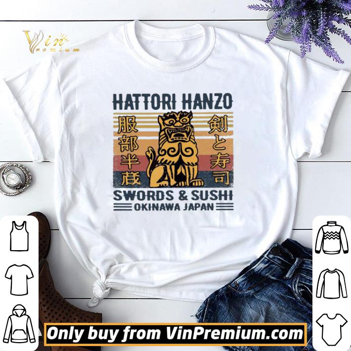 Hattori hanzo swords & sushi okinawa Japan vintage shirt sweater