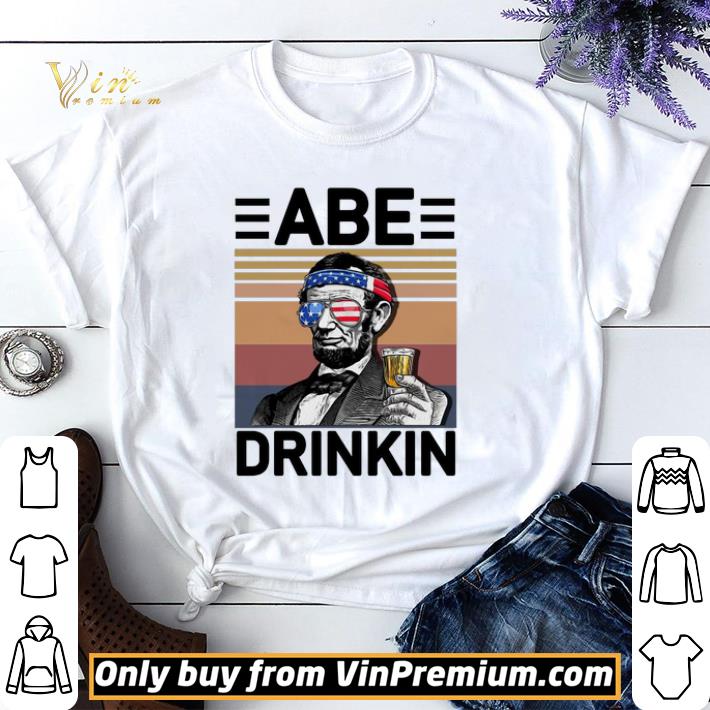 ABE Drinkin beer the 4th of July vintage shirt sweater