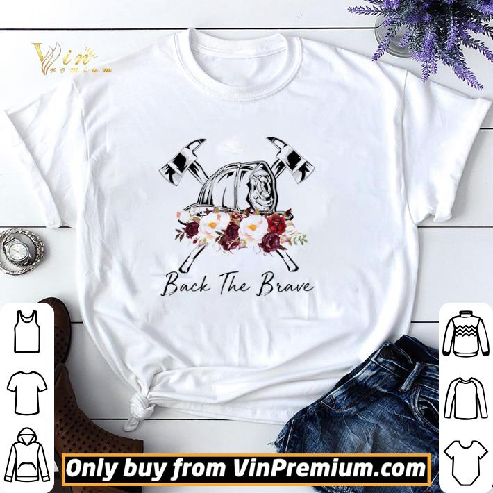 Back The Brave Fire Helmet Drawing shirt sweater