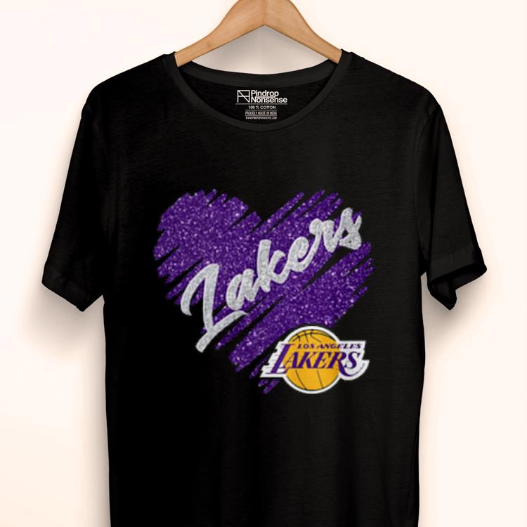Nice Los Angeles Lakers Diamond Heart Shirt