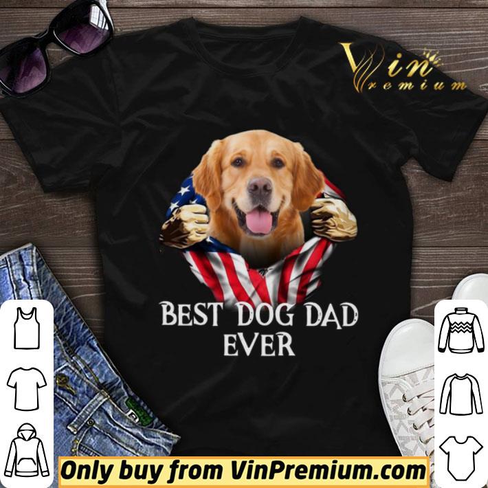Blood Inside Me Golden Retriever Dog American Flag Best Dog Dad Ever shirt sweater