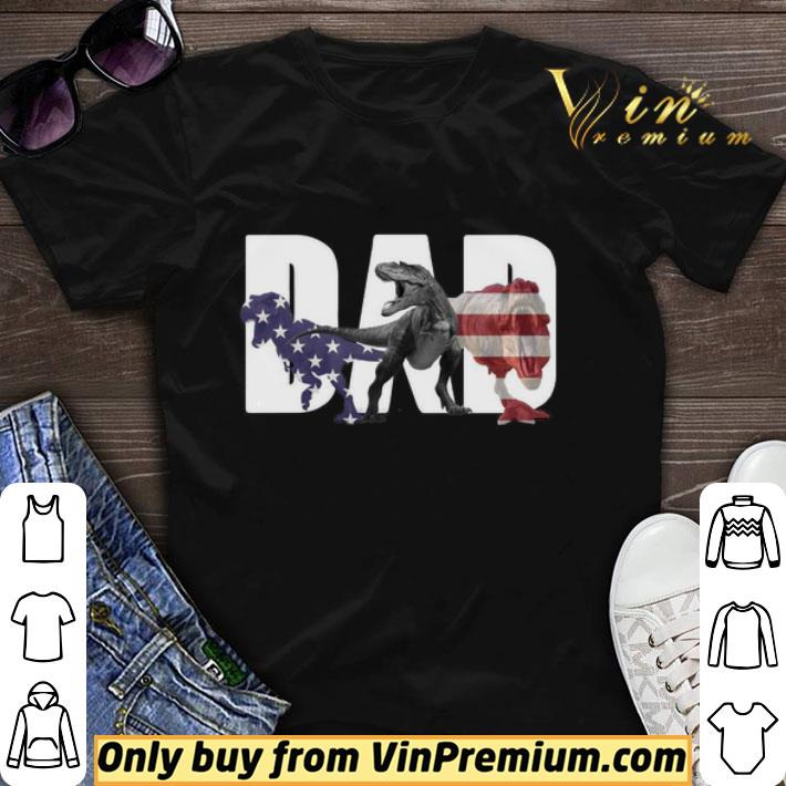 Dinosaur T Rex Dad American Flag shirt sweater