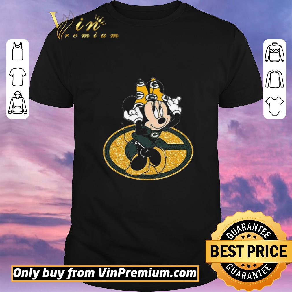 Awesome Minnie Mouse mashup Green Bay Packers Logo shirt sweater