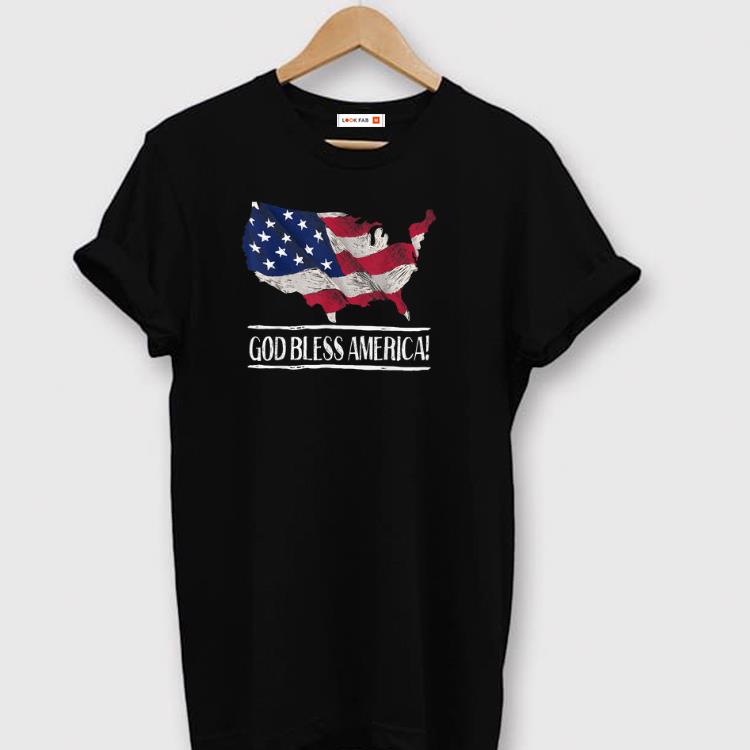 Awesome God Bless America Flag Patriotic 4th Of July Shirt