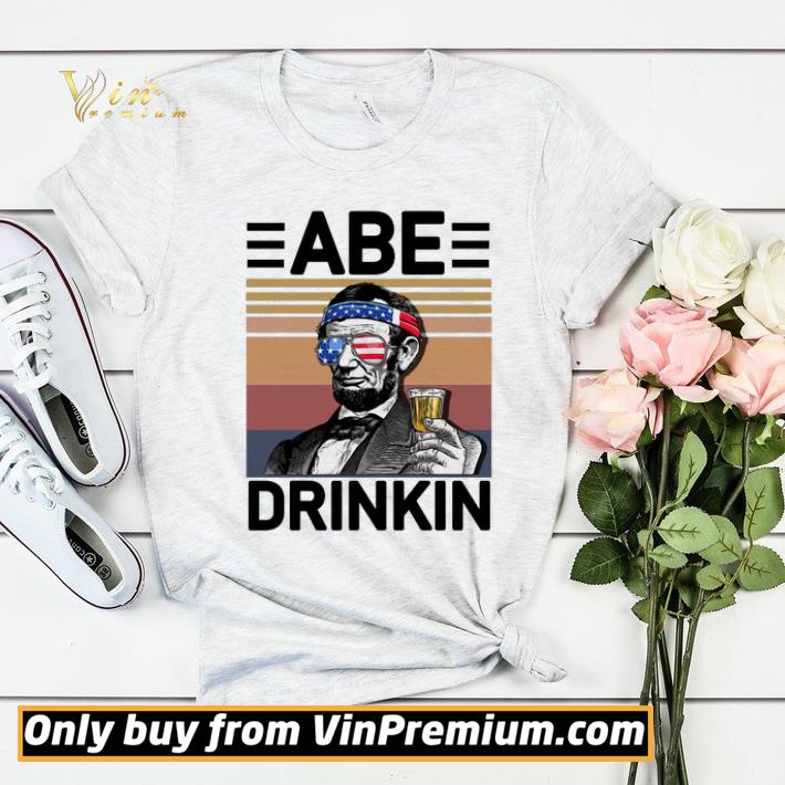 d5fc153b abe drinkin beer the 4th of july vintage shirt sweater 4 - ABE Drinkin beer the 4th of July vintage shirt sweater
