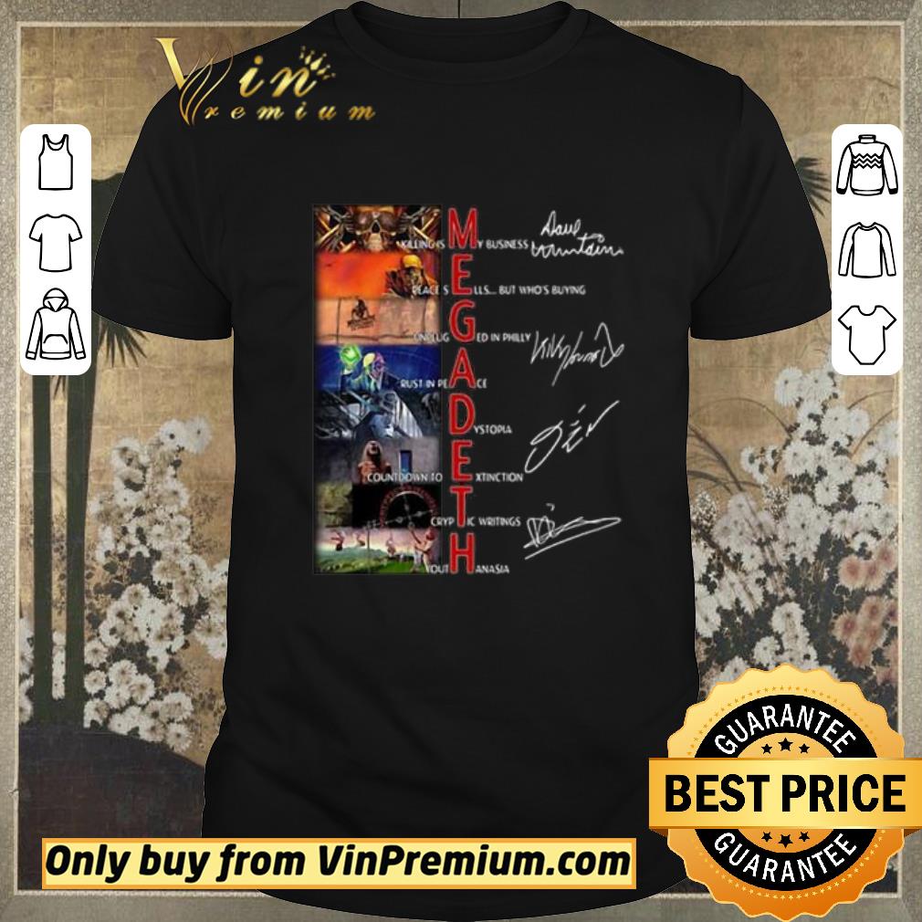 Awesome Megadeth band members signature shirt sweater