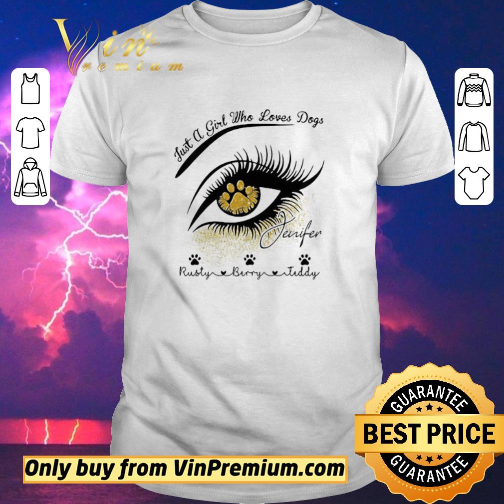 Pretty Just a girl who loves paw dogs jenifer rusty berry teddy eye girl shirt sweater