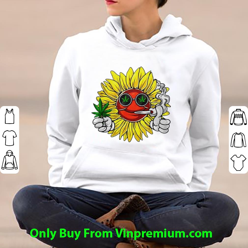 e256bd85 awesome sunflower smoking weed stoner cannabis shirt 4 - Awesome Sunflower Smoking Weed Stoner Cannabis shirt