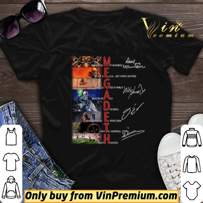 Megadeth band members signature shirt sweater