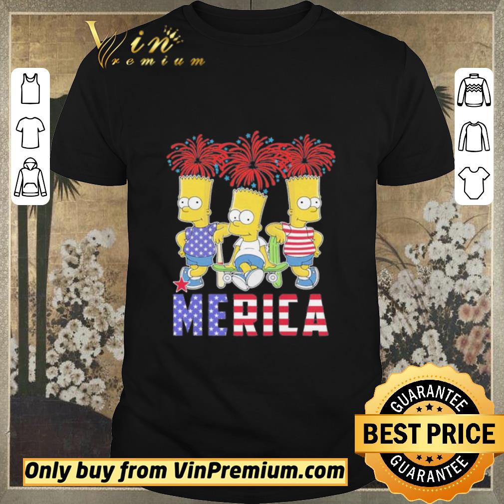Pretty Bart Simpson happy the 4th of July Merica shirt sweater
