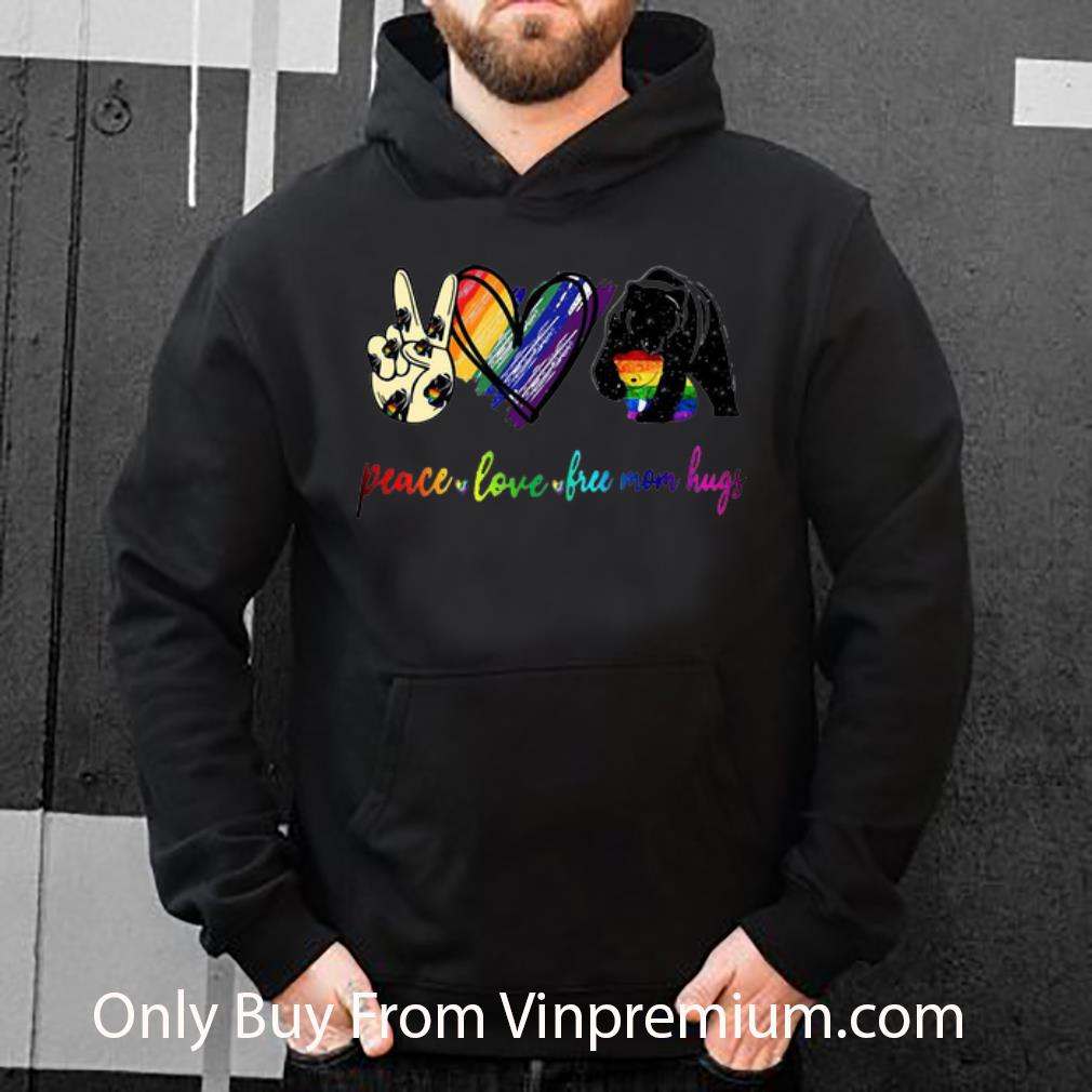 e8bd7997 great lgbt bear peace love free mom hugs shirt 4 - Great LGBT Bear Peace Love Free Mom Hugs shirt