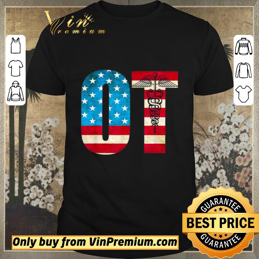 FunnyOccupational Therapist Caduceus American Flag shirt sweater