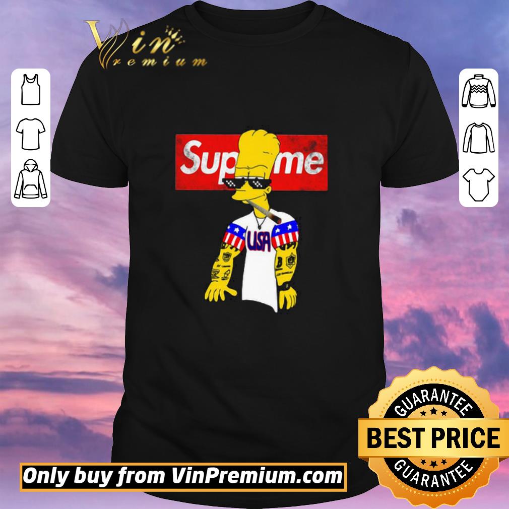 Premium Supreme bart simpson usa shirt sweater