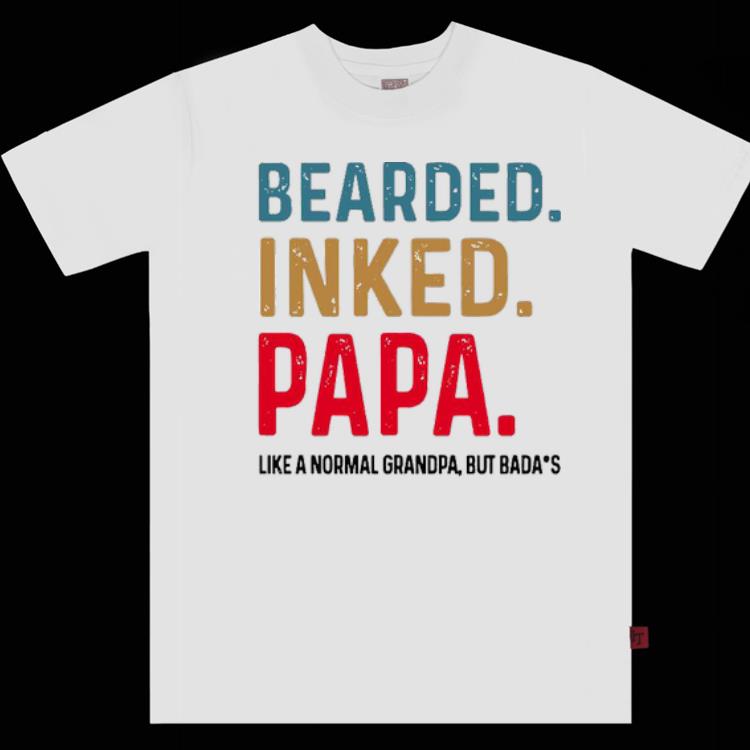 Original Bearded Inked Papa Like A Normal Grandpa But Bada’s Shirt