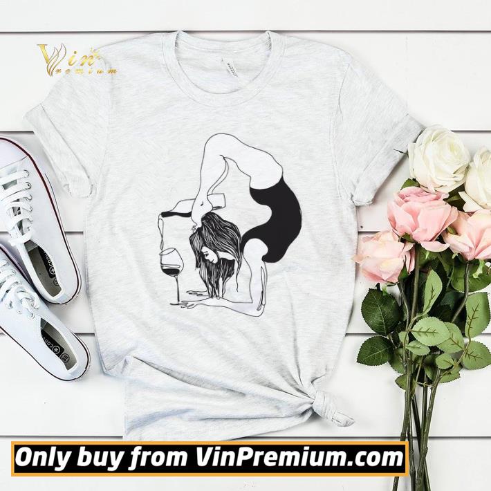 224b56da nice yoga girl and wine shirt 4 - Nice Yoga Girl And Wine shirt