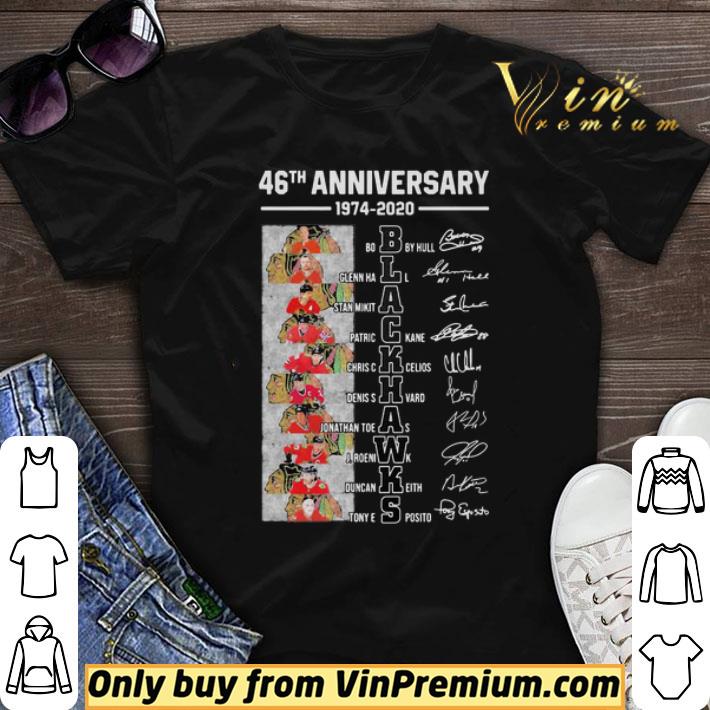 46th anniversary 1974 2020 washington blackhawks signatures shirt sweater