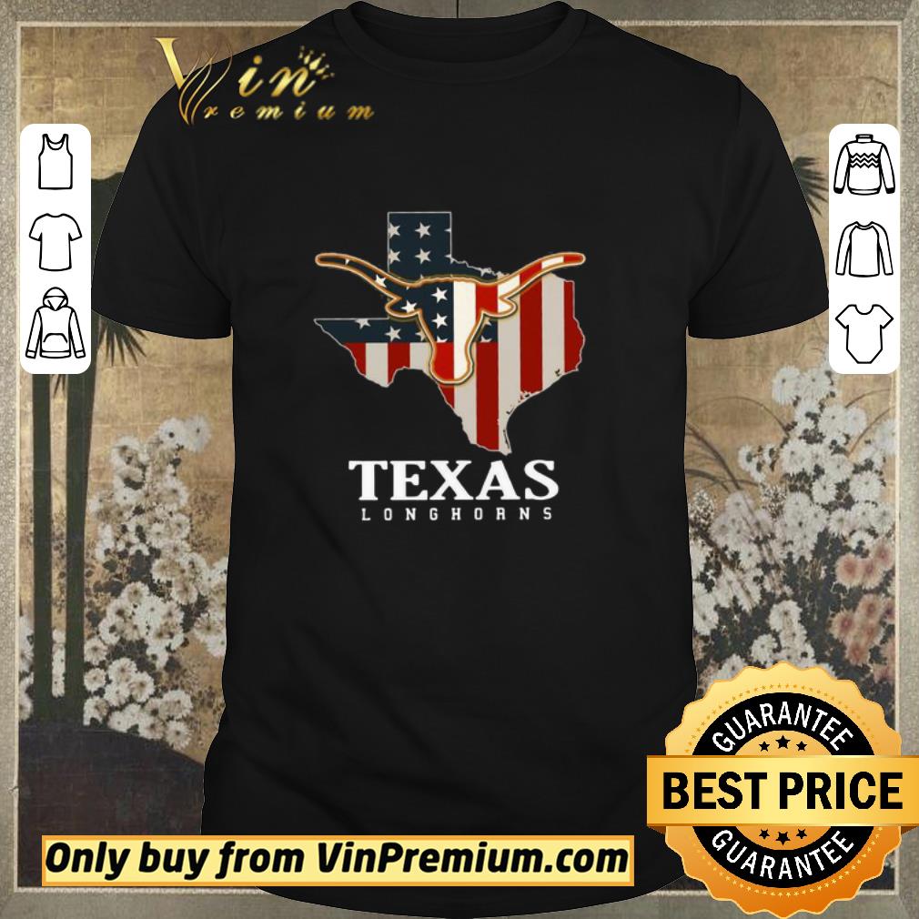 Nice Texas Longhorns American Flag shirt sweater