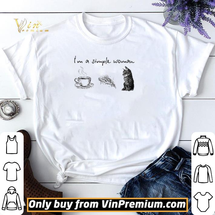 I’m a simple woman coffee pizza cat shirt sweater
