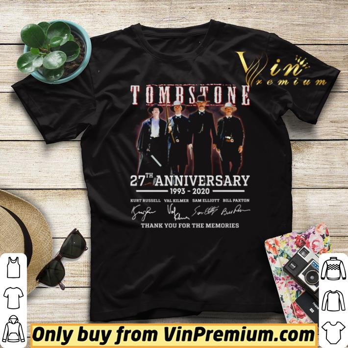 a3d0fbe5 funny tombstone 27th anniversary 1993 2020 signature thank you for the memories shirt 4 - Funny Tombstone 27TH anniversary 1993-2020 signature thank you for the memories shirt