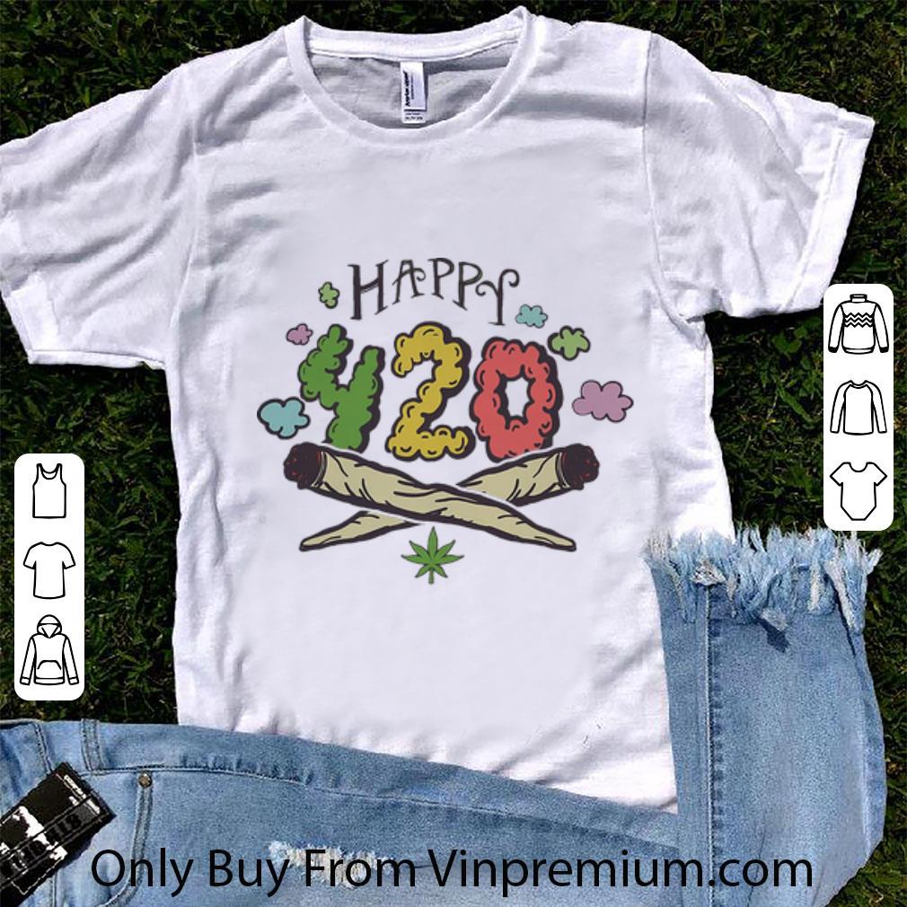 Awesome Cannabis Happy 420 Weed shirt