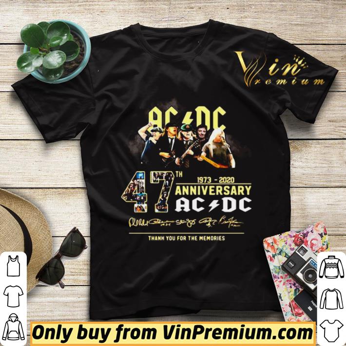 ce906d1e ac dc 47th 1973 2020 anniversary thank you for the memories shirt sweater 4 - AC DC 47th 1973 2020 anniversary thank you for the memories shirt sweater