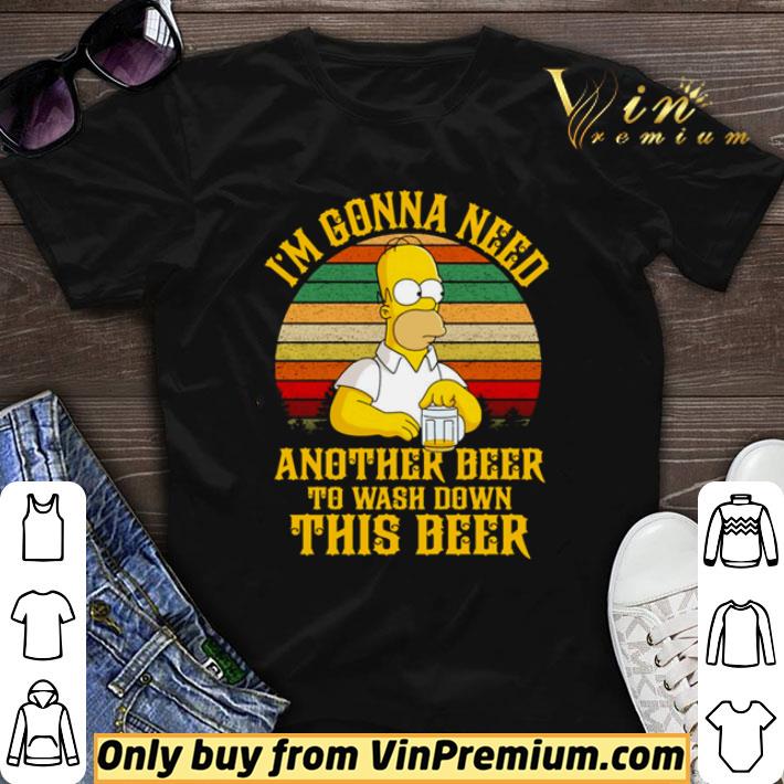 Awesome The Simpsons I’m gonna need another beer to wash down this deer vintage shirt