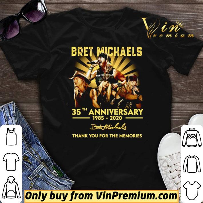 Bret Michaels 35th Anniversary 1985 2020 thank you for the memories signature shirt sweater