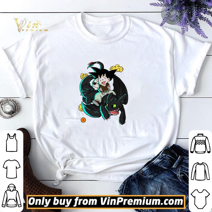Dragon Ball Z Son Goku Riding Toothless Dragon shirt sweater
