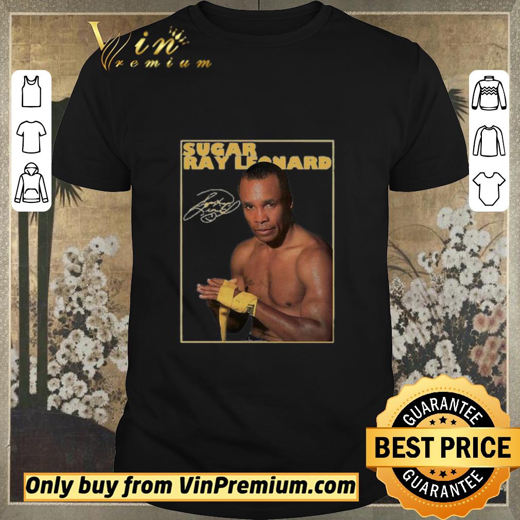 Hot Sugar ray leonard boxing signature shirt sweater