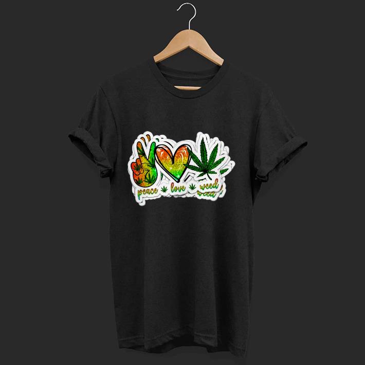 60557714 hot peace love weed shirt 1 - Hot Peace Love Weed Shirt