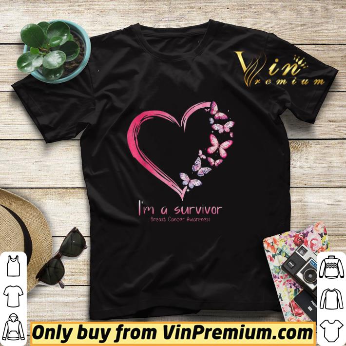 Pink Butterfly Heart I'm A Survivor Breast Cancer Awareness shirt sweater 76515ca4 pink butterfly heart i m a survivor breast cancer awareness shirt sweater 4 - Pink Butterfly Heart I'm A Survivor Breast Cancer Awareness shirt sweater